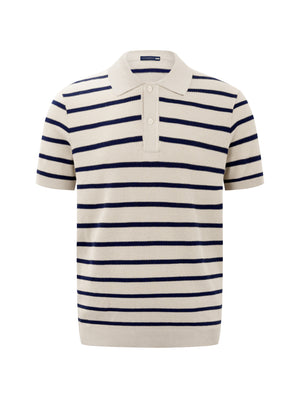 Áo Polo Nam Woolen Polomanor Màu Be Dệt Kim Regular Fit