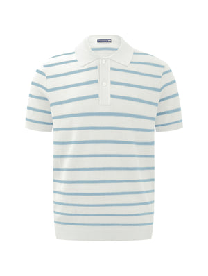 Áo Polo Nam Woolen Polomanor Màu Xanh Dệt Kim Regular Fit