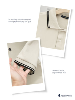 Chi Tiết Cổ Áo Polo Nam Basic Classic Polomanor Cotton Interlock Regular Fit