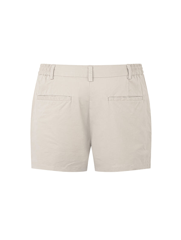 Quần Shorts Nam Kaki Polomanor Màu Be Khaki Tây Regular Fit
