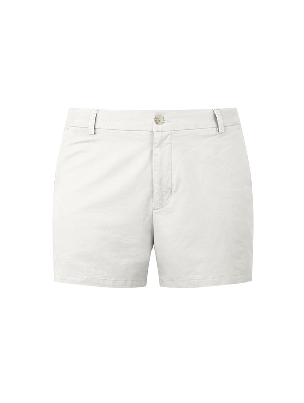 Quần Shorts Nam Kaki Polomanor Màu Trắng Khaki Tây Regular Fit