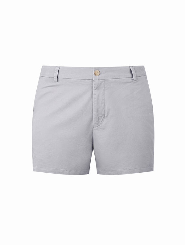 Quần Shorts Nam Kaki Polomanor Màu Xám Khaki Tây Regular Fit