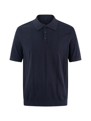 Áo Polo Nam Herus V2 Polomanor Màu Xanh Đen Dệt Kim Regular Fit