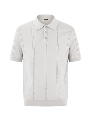 Áo Polo Nam Herus V2 Polomanor Màu Xám Be Dệt Kim Regular Fit