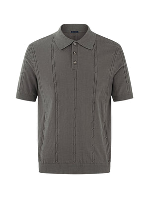 Áo Polo Nam Herus V2 Polomanor Màu Rêu Dệt Kim Regular Fit