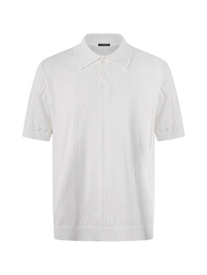 Áo Polo Nam Herus V2 Polomanor Màu Trắng Dệt Kim Regular Fit