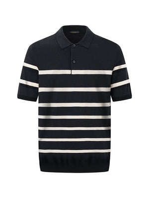 Áo Polo Nam Kanis Polomanor Màu Đen Dệt Kim Regular Fit