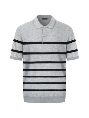 Áo Polo Nam Kanis Polomanor Màu Xám Dệt Kim Regular Fit