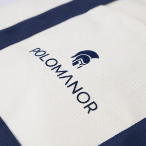 Túi Tote Polomanor Canvas Màu Be Xanh Navy Chi Tiết 5