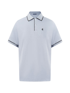 Áo Polo Nam Eddy Polomanor Màu Xám Xanh Cotton Interlock Regular Fit