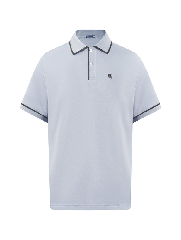Áo Polo Nam Eddy Polomanor Màu Xám Xanh Cotton Interlock Regular Fit