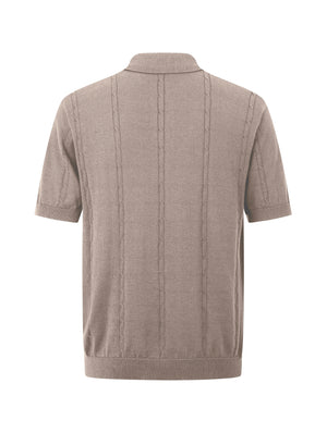 Áo Polo Nam Herus Polomanor Màu Be Dệt Kim Regular Fit