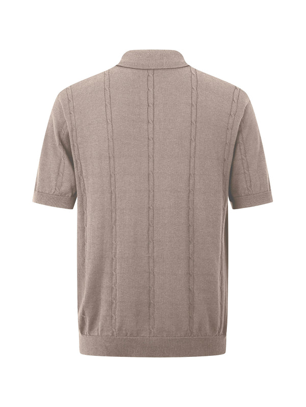 Áo Polo Nam Herus Polomanor Màu Be Dệt Kim Regular Fit