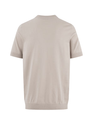 Áo Thun Nam Vải Knit Jersey Polomanor Màu Be Vải Dệt Kim Regular Fit