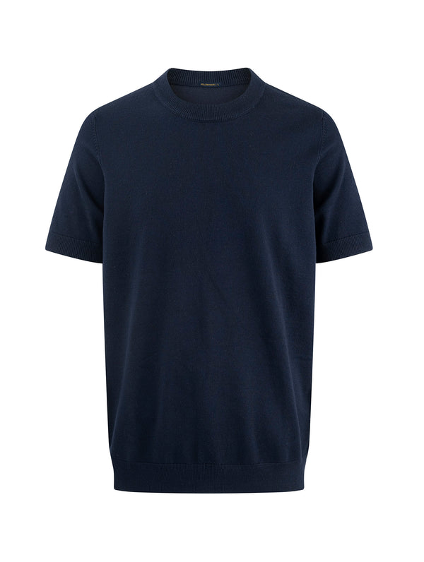 Áo Thun Nam Vải Knit Jersey Polomanor Màu Đen Vải Dệt Kim Regular Fit