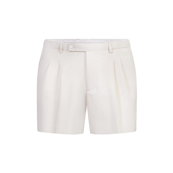 Quần Shorts Nam Classic Tây Polomanor Màu Trắng Khaki Tây Regular Fit