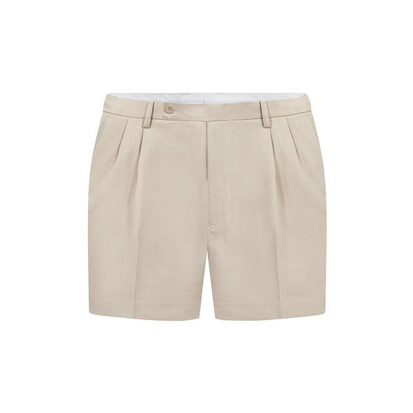 Quần Shorts Nam Classic Tây Polomanor Màu Be Khaki Tây Regular Fit