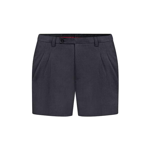 Quần Shorts Nam Classic Tây Polomanor Màu Xám Đậm Khaki Tây Regular Fit