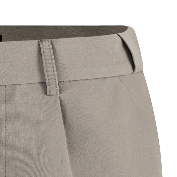 Chi Tiết Chun Ẩn Quần Shorts Tây Nam Polomanor Màu Xám Be Khaki Tây Regular Fit