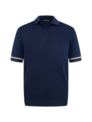 Áo Polo Nam Vincent Polomanor Màu Navy Dệt Kim Regular Fit
