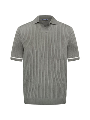 Áo Polo Nam Vincent Polomanor Màu Rêu Dệt Kim Regular Fit