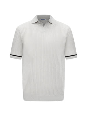 Áo Polo Nam Vincent Polomanor Màu Xám Nhạt Dệt Kim Regular Fit