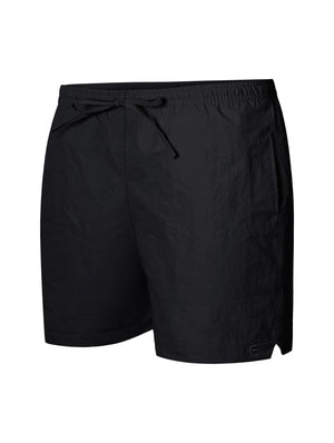 Quần Short Nam Wizen Short Polomanor Màu Đen Vải Dù Regular Fit