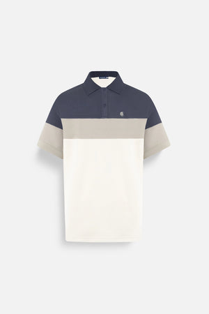 Áo Polo Nam Aden Polomanor Màu Kem Nhạt Cotton Interlock Regular Fit
