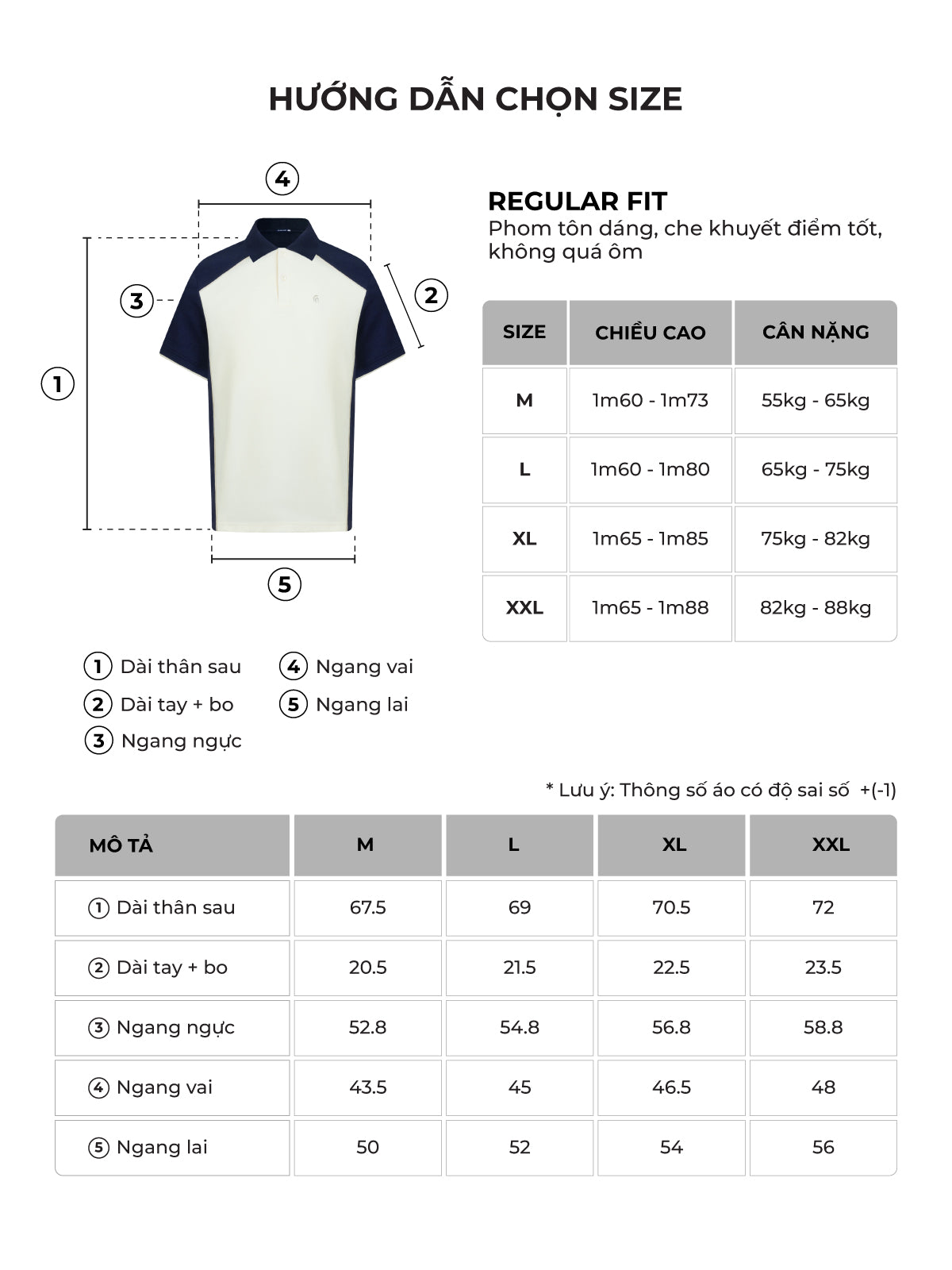 Bảng size của sản phẩm
