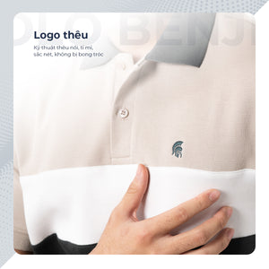 Chi Tiết Logo Áo Polo Nam Benji Polomanor Cotton Interlock Regular Fit