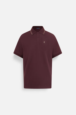 Áo Polo Nam Classic Diamond Polomanor Màu Đỏ Cotton Cvc Diamond Regular Fit