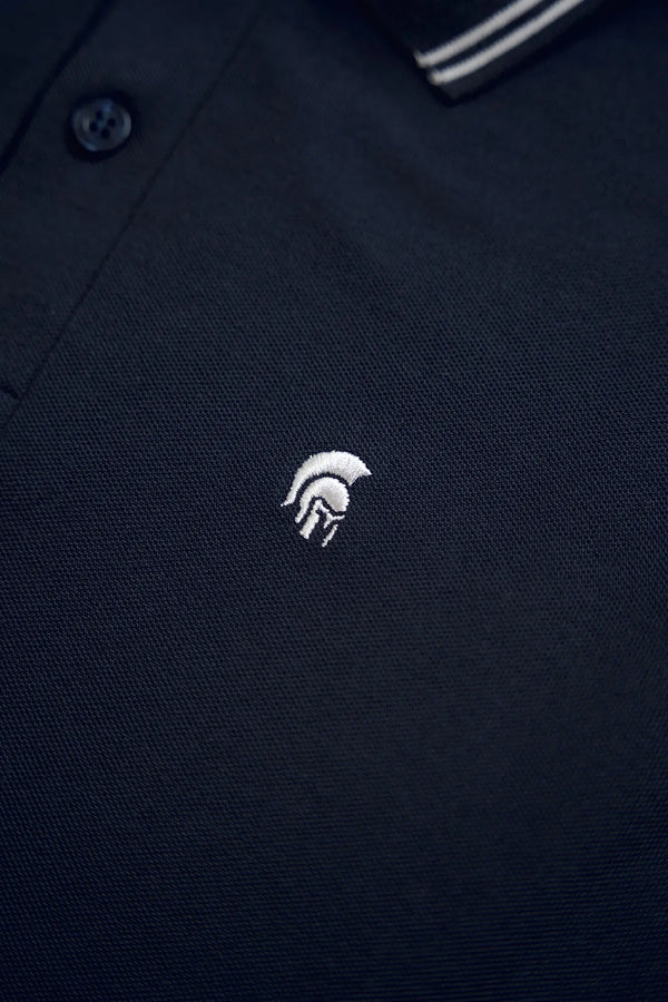 Chi Tiết Logo Áo Polo Nam Classic Diamond Polomanor Màu Navy Cotton Cvc Diamond Regular Fit