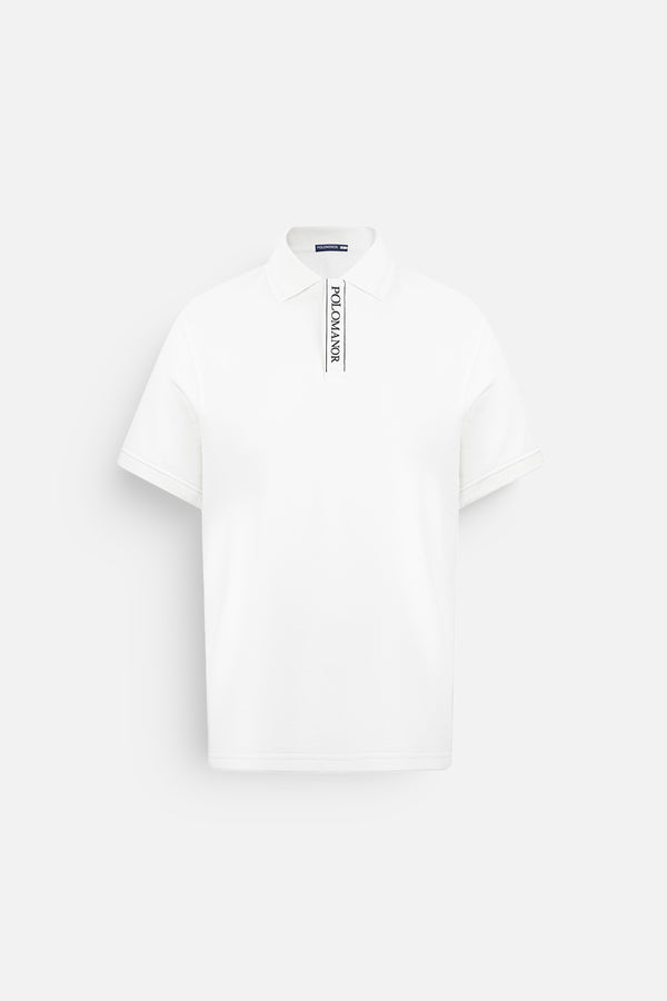 Áo Polo Nam Deman Polomanor Màu Trắng Cotton Interlock Regular Fit