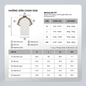 Chi Tiết Bảng Size Áo Polo Fennik Polomanor Cotton Cvc Diamond Regular Fit