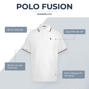 Áo Polo Fusion Polomanor Cotton Cvc Diamond Regular Fit