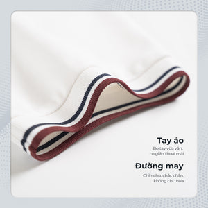 Chi Tiết Tay Áo Polo Fusion Polomanor Cotton Cvc Diamond Regular Fit