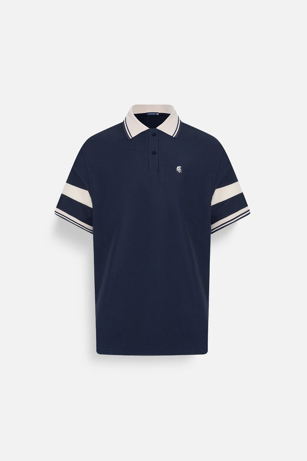 Áo Polo Haru Polomanor Màu Navy Cotton Cvc Diamond Regular Fit