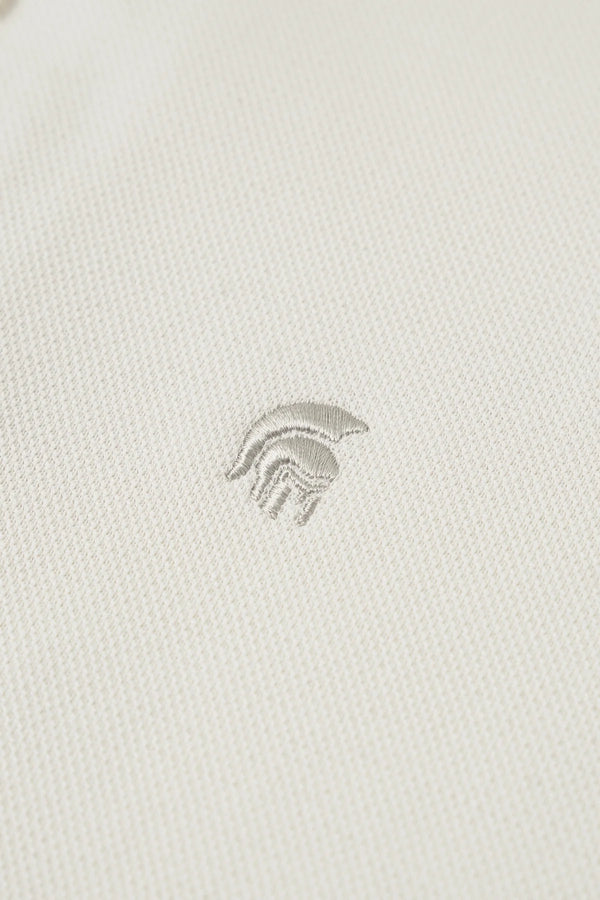 Chi Tiết Logo Áo Polo Jay Polomanor Màu Be Cotton Interlock Regular Fit