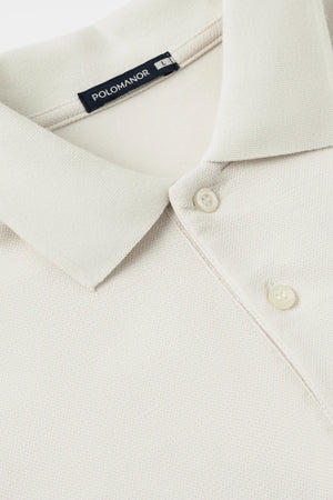 Chi Tiết Cổ Áo Polo Jay Polomanor Màu Be Cotton Interlock Regular Fit