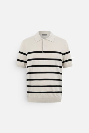 Áo Polo Nam Kanis Polomanor Màu Be Dệt Kim Regular Fit