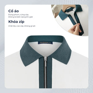 Chi Tiết Cổ Áo Polo Nam Lio Polomanor Cotton Interlock Regular Fit