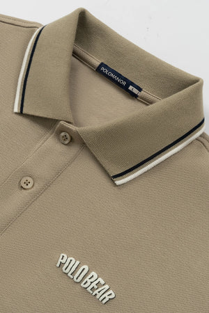 Áo Polo Nam Marco Polomanor Màu Cafe Cotton Interlock Regular Fit Chi Tiết Cổ