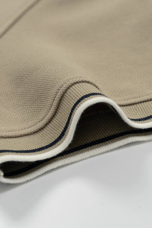 Áo Polo Nam Marco Polomanor Màu Cafe Cotton Interlock Regular Fit Chi Tiết Tay Áo