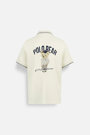 Áo Polo Nam Marco Polomanor Màu Kem Cotton Interlock Regular Fit Mặt Sau