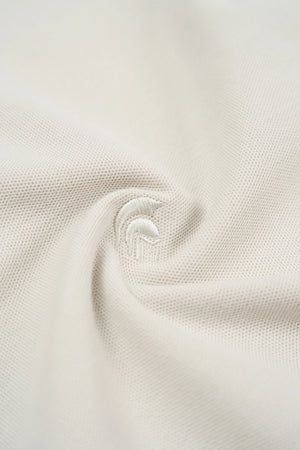 Chi tiết logo Áo Polo Nam Milo Polomanor Màu Be Cotton Cvc Diamond Regular Fit