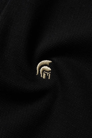 Áo Polo Nam Modi Polomanor Màu Đen Cotton Interlock Regular Fit Chi Tiết Logo