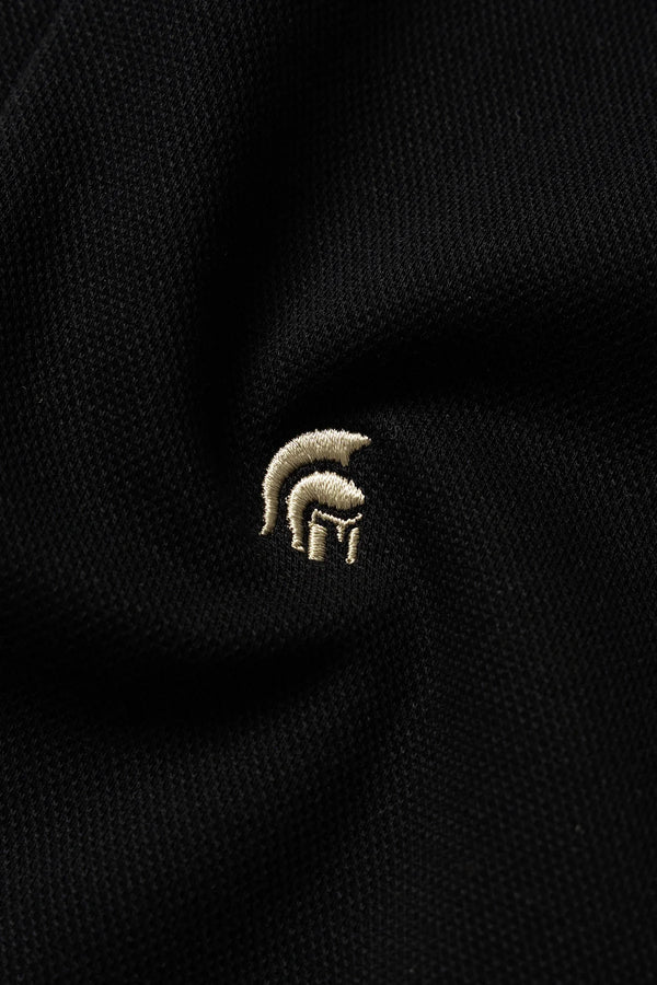 Áo Polo Nam Modi Polomanor Màu Đen Cotton Interlock Regular Fit Chi Tiết Logo