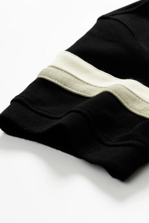 Áo Polo Nam Modi Polomanor Màu Đen Cotton Interlock Regular Fit Chi Tiết Tay Áo