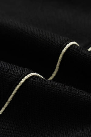 Áo Polo Nam Modi Polomanor Màu Đen Cotton Interlock Regular Fit Chi Tiết Chất Vải