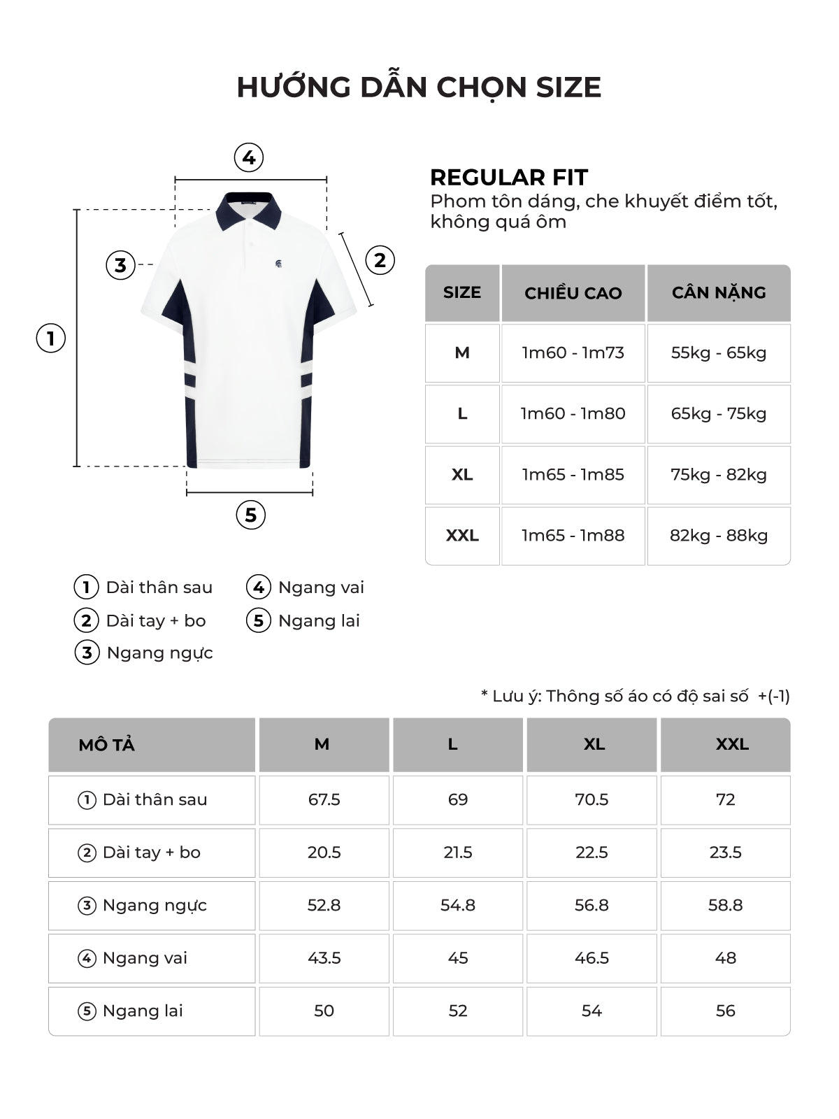 Bảng size của sản phẩm
